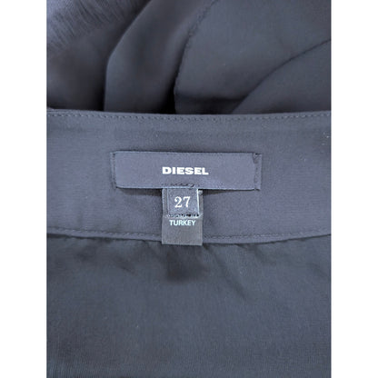 Diesel Black Ruffle Fray Hem Skirt Size 27