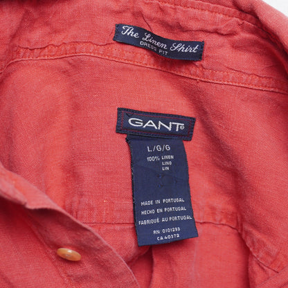 Vintage Gant "The Linen Shirt" Size L 100% Linen Button Down Collar