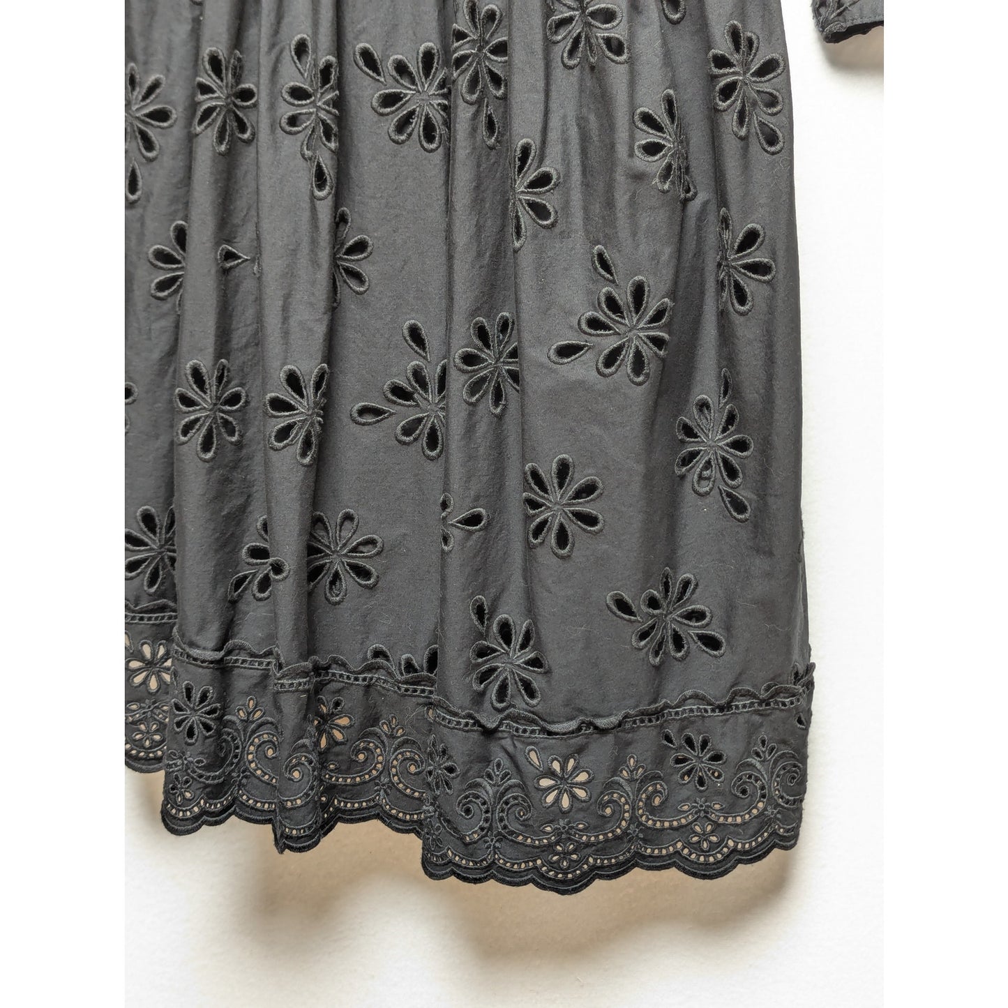 Simone Rocha x HM Black Voluminous Eyelet Dress Size S