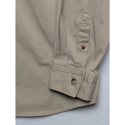 Wrangler Work Shirt Khaki Color Men's Size Large