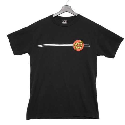 Santa Cruz Skateboards T-Shirt Men’s Medium Black Logo Front & Back Graphic
