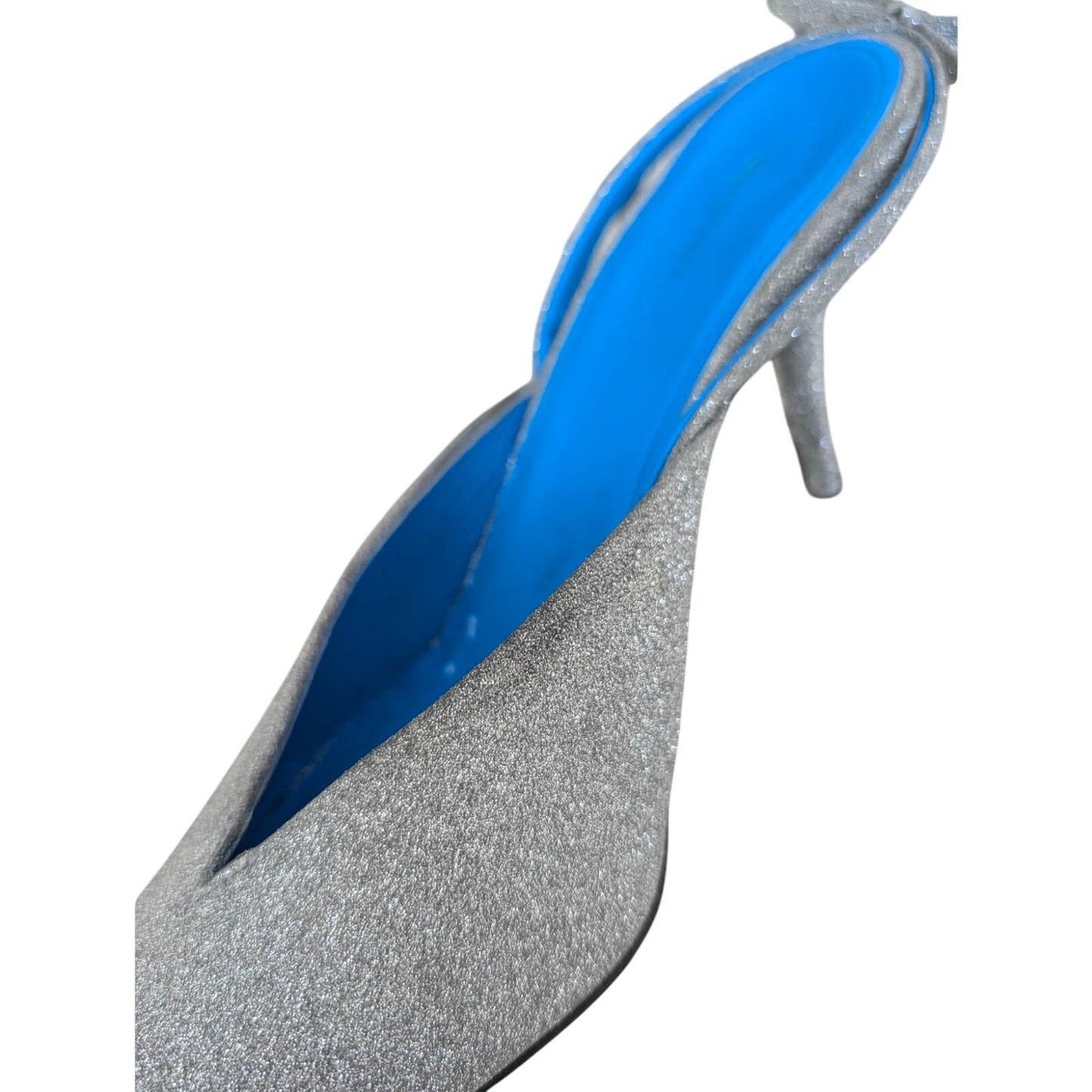 Balenciaga Glitter Knife Heels Slingback Bow 37