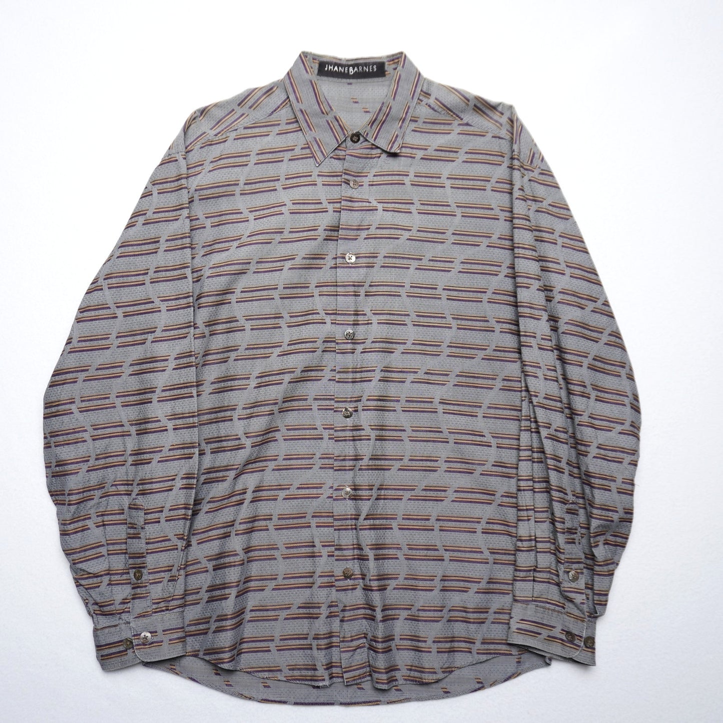 Vintage Jhane Barnes Wavy Print Button Down M