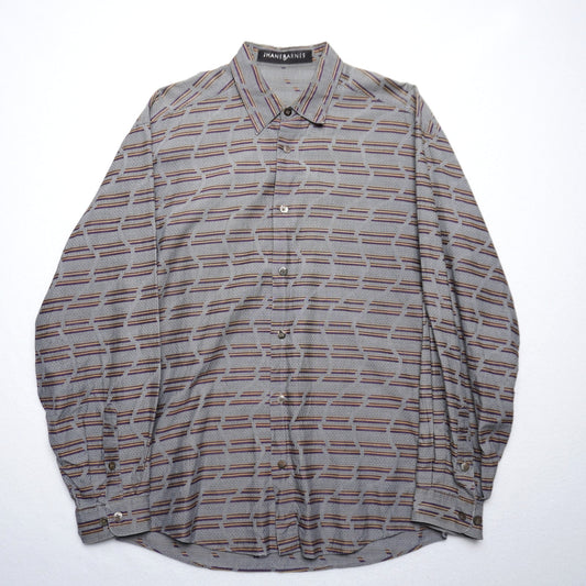Vintage Jhane Barnes Wavy Print Button Down M