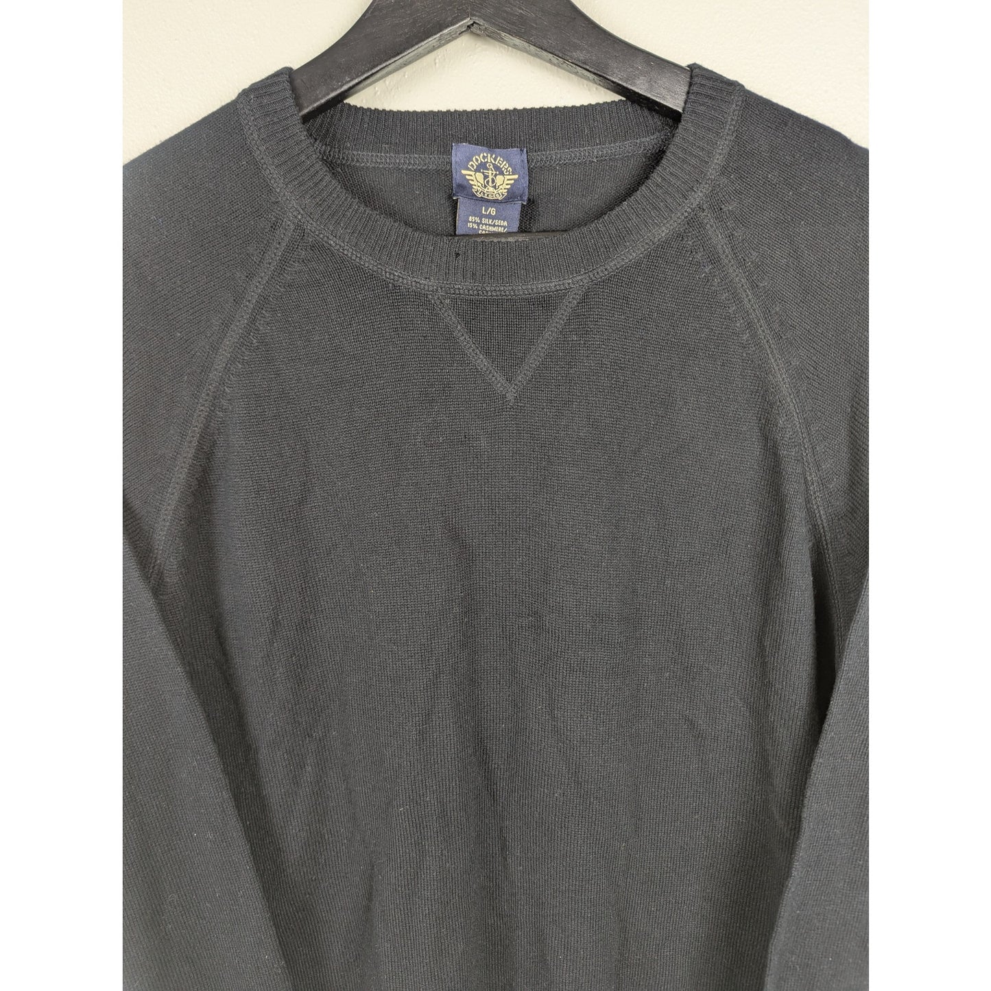 Vintage Dockers Silk Cashmere Blend Sweater Black Size Large