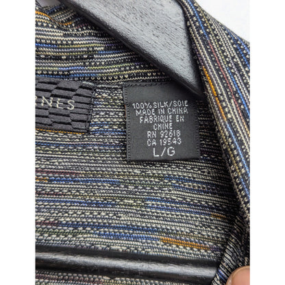 Jhane Barnes Men's Silk Polo Shirt Size Large Multicolor Geometric Pattern