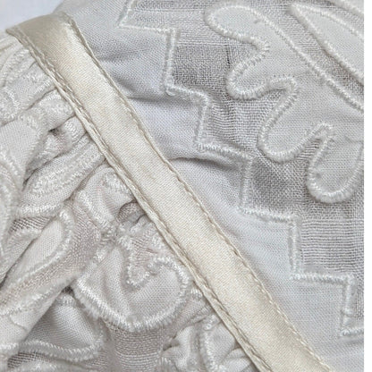 Ulla Johnson Bianca Hand Embroidered Cream Balloon Sleeve Dress 0