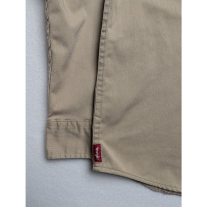 Wrangler Work Shirt Khaki Color Men's Size Large