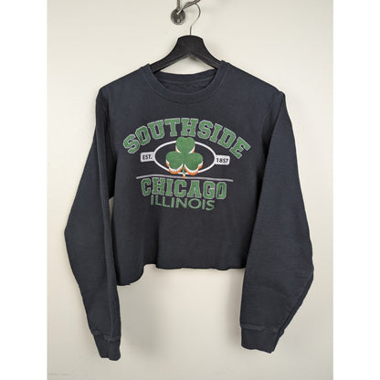 Southside Irish Chicago Illinois Black Cut-off Sweatshirt
