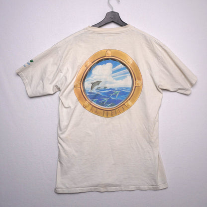 Vintage 1993 7UP Cruise-UN for Treasure USS Lincoln T-Shirt Single Stitch Promo