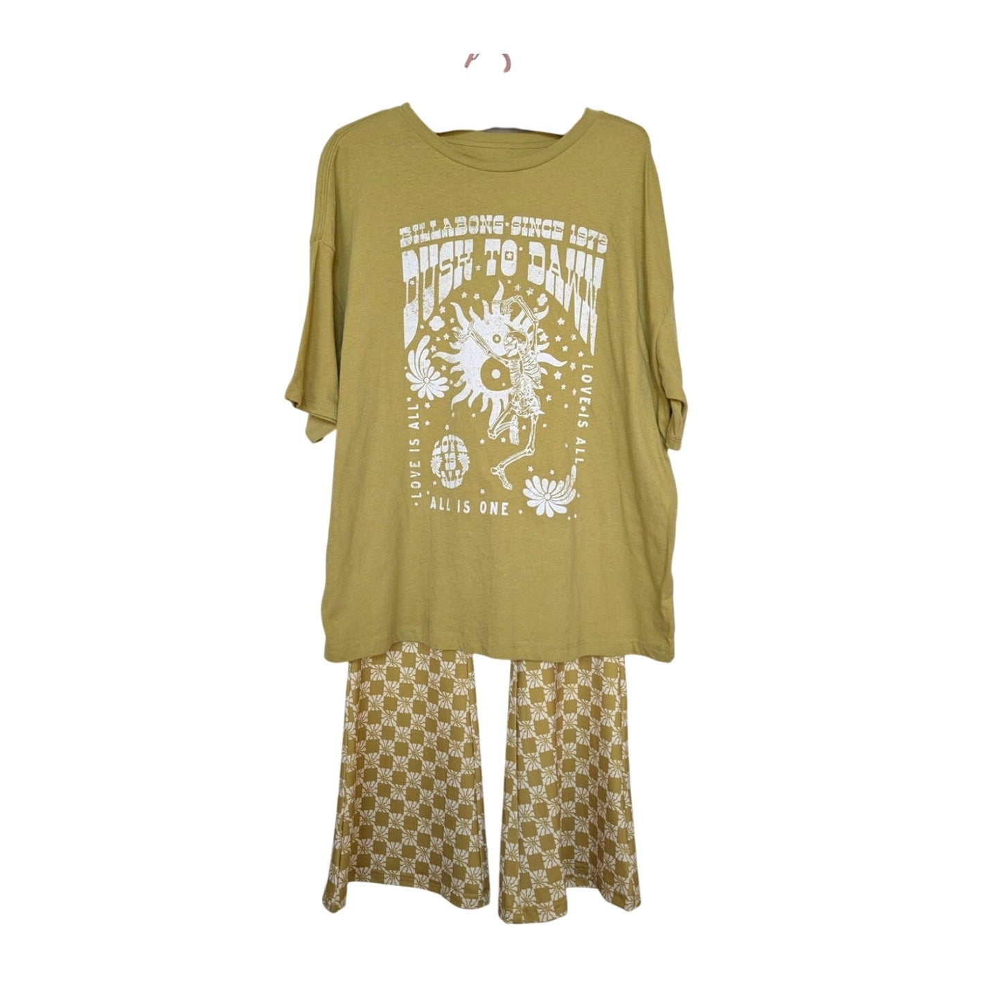 Billabong Retro Groovy Tshirt Top and Bottom Set (S)