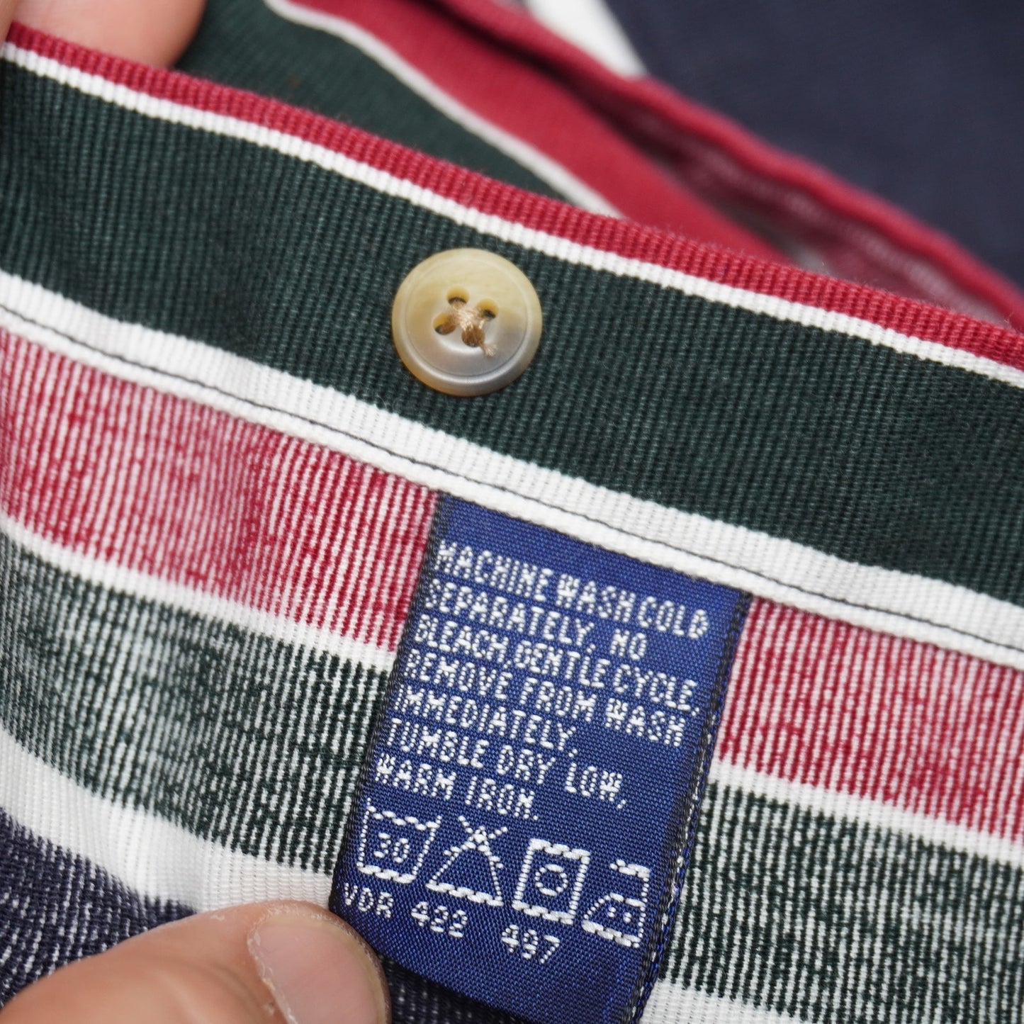 Vintage Nautica Striped Shirt Vertical Stripe 90s Button Down M