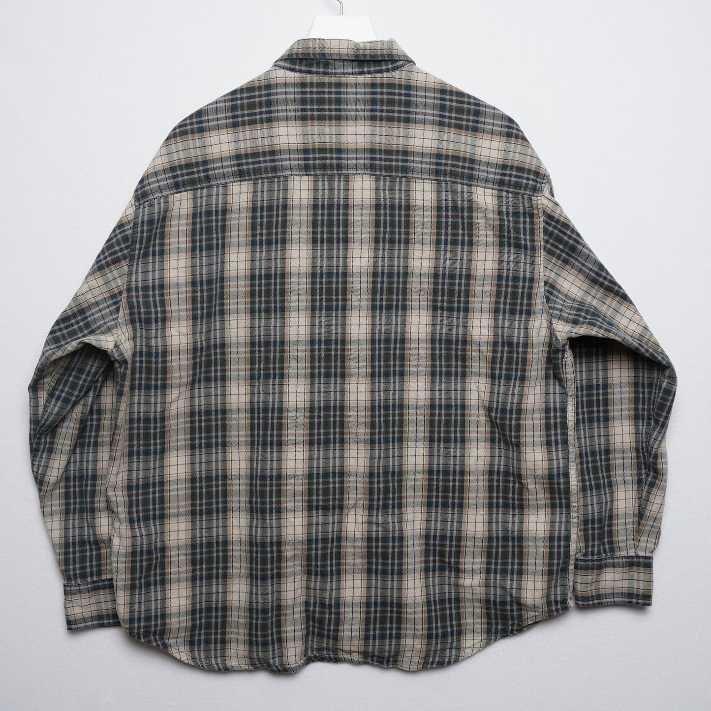 Vintage Dockers Green/Cream Flannel Shirt 100% Cotton Size L