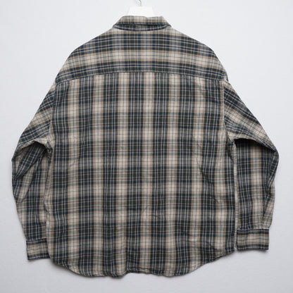 Vintage Dockers Green/Cream Flannel Shirt 100% Cotton Size L