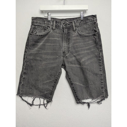 Levi's 505 Black Cutoff Shorts 100% Cotton 34