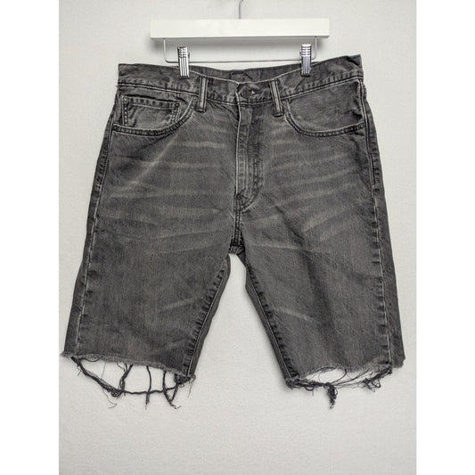 Levi's 505 Black Cutoff Shorts 100% Cotton 34