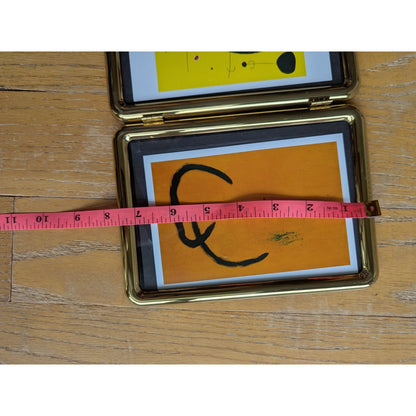 Vintage Gold Double Hinged Picture Frame by Fetco – 5x7" Brass-Tone Metal – MCM