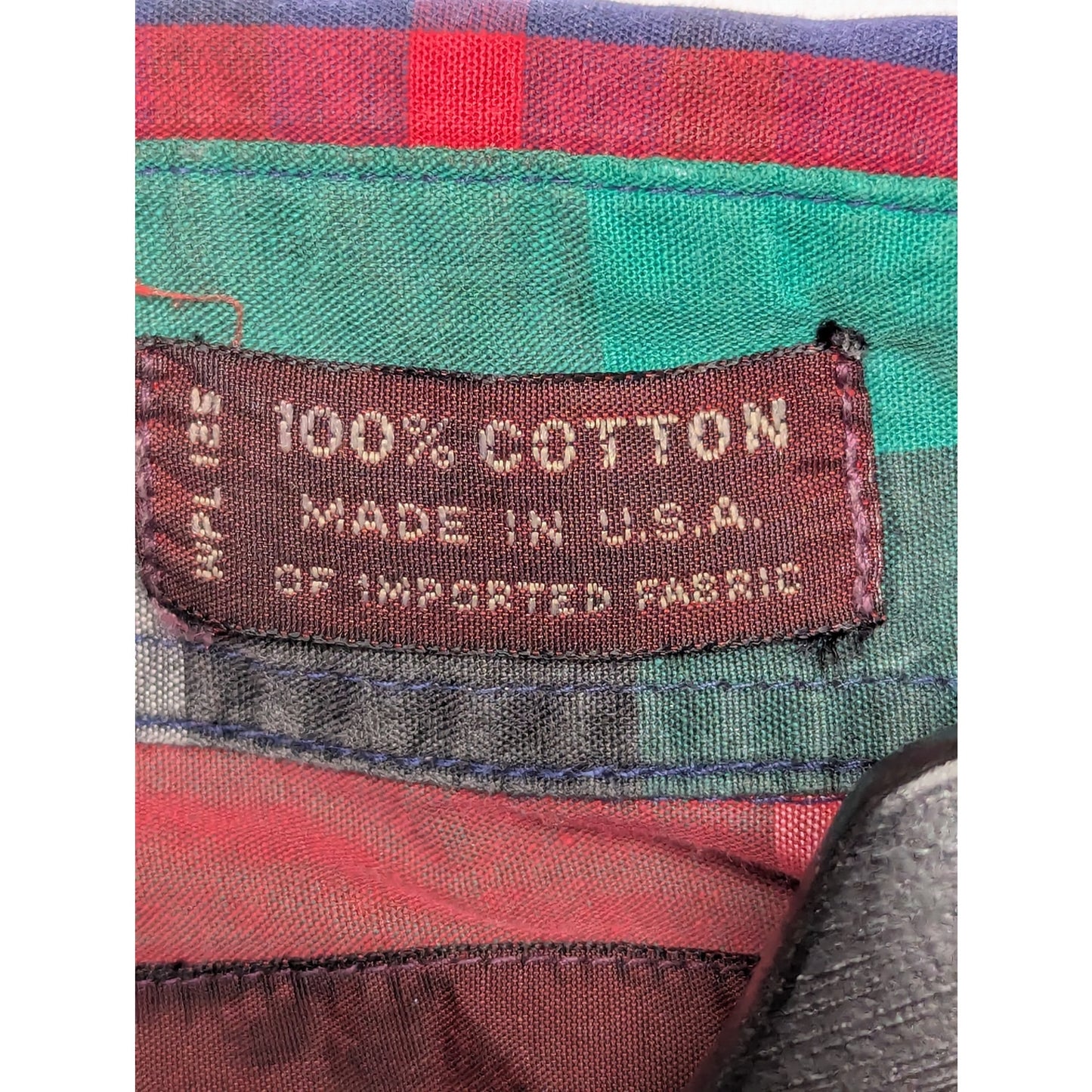 Vintage Chaps Ralph Lauren Plaid Shirt – Made in USA – Size M – 100% Cotton