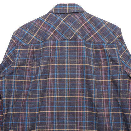 L.L. Bean Plaid Flannel Shirt Western Style Snap Front Multicolor Men's Medium M