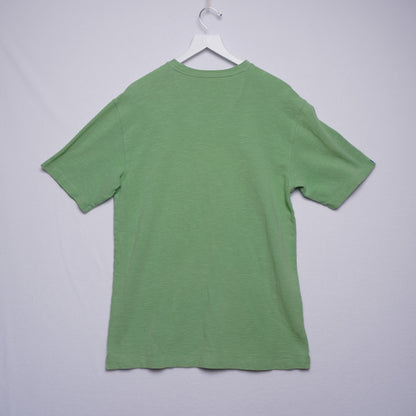 Vintage Tommy Bahama Woven Pullover T-shirt Green Size Small 100% cotton