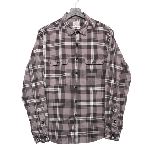 J.Crew Flannel Shirt Mens M Gray Blue Plaid Long Sleeve Cotton Casual