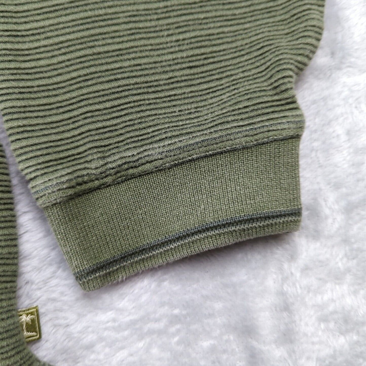 Men's Tommy Bahama Green Silk Blend Collared Casual Pullover Shirt L
