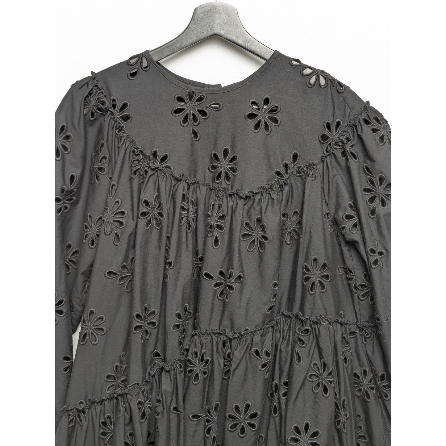 Simone Rocha x HM Black Voluminous Eyelet Dress Size S