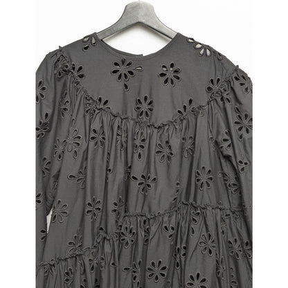 Simone Rocha x HM Black Voluminous Eyelet Dress Size S