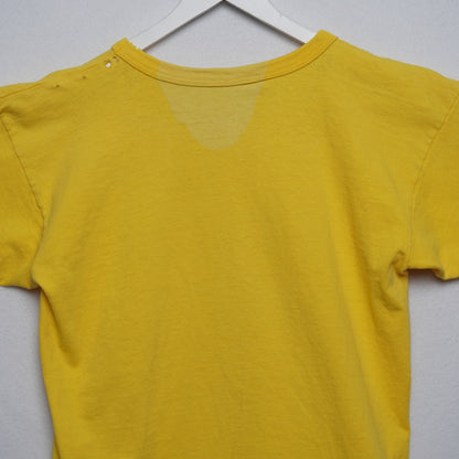 Vintage Yellow Champion Crewneck T-shirt Size L