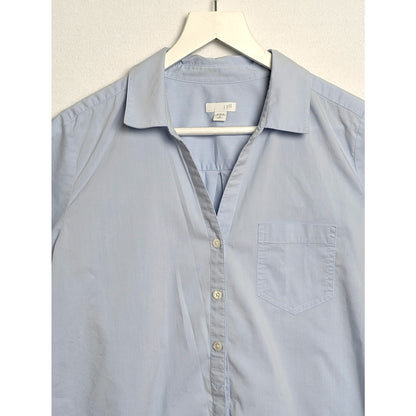 J.Jill Women's Blue Cotton Blend Button Up M