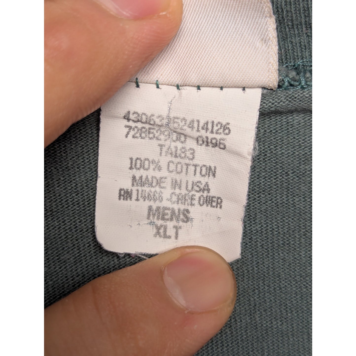 Vintage Great Land Green Tshirt 100% Cotton Made in USA XLT