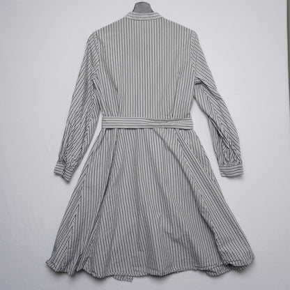 Calvin Klein Striped Shirt Dress Women’s Size 6 | 100% Cotton Belted Fit & Flare