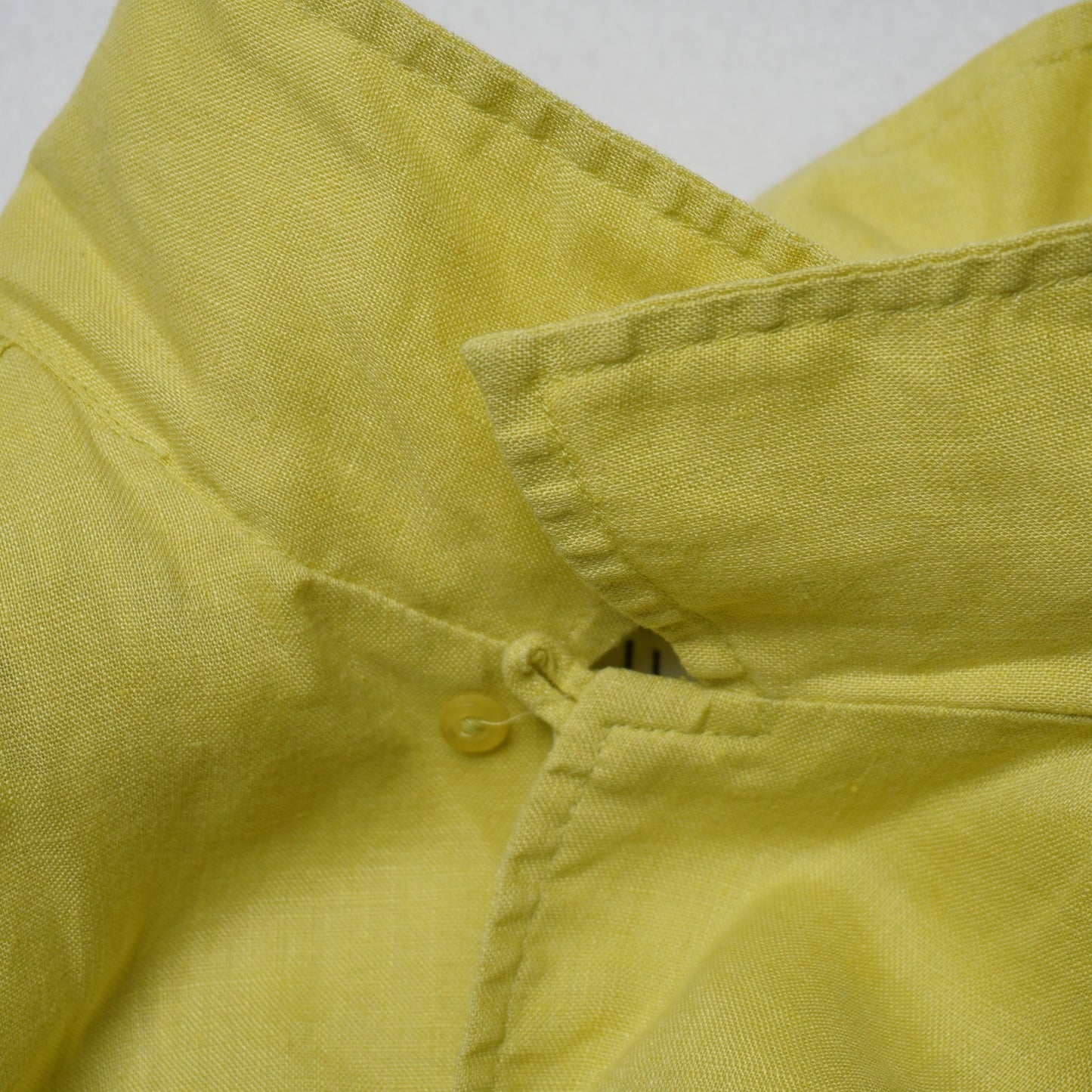 Havana Shirt Co Chartreuse 100% Linen Loop Shirt L