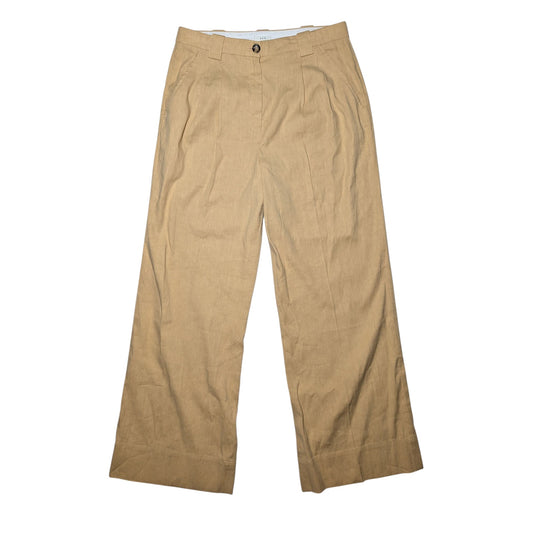 A.L.C. Tommy High Rise Wide Leg Linen Blend Pants Sand Color Size 10 NWT