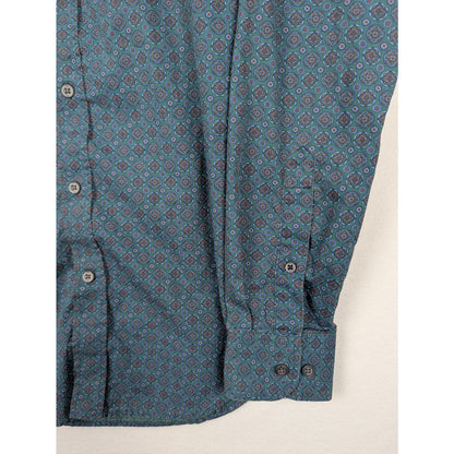 Banana Republic Green Patterned Tailored Slim Fit Shirt Size Small