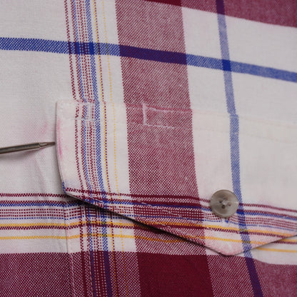 Vintage Wrangler Red and Blue Plaid Short Sleeve Western Shirt XL