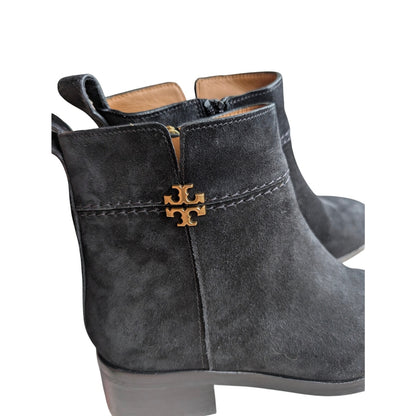 Tory Burch Everly Black Suede Ankle Boots 6