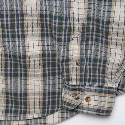 Vintage Dockers Green/Cream Flannel Shirt 100% Cotton Size L