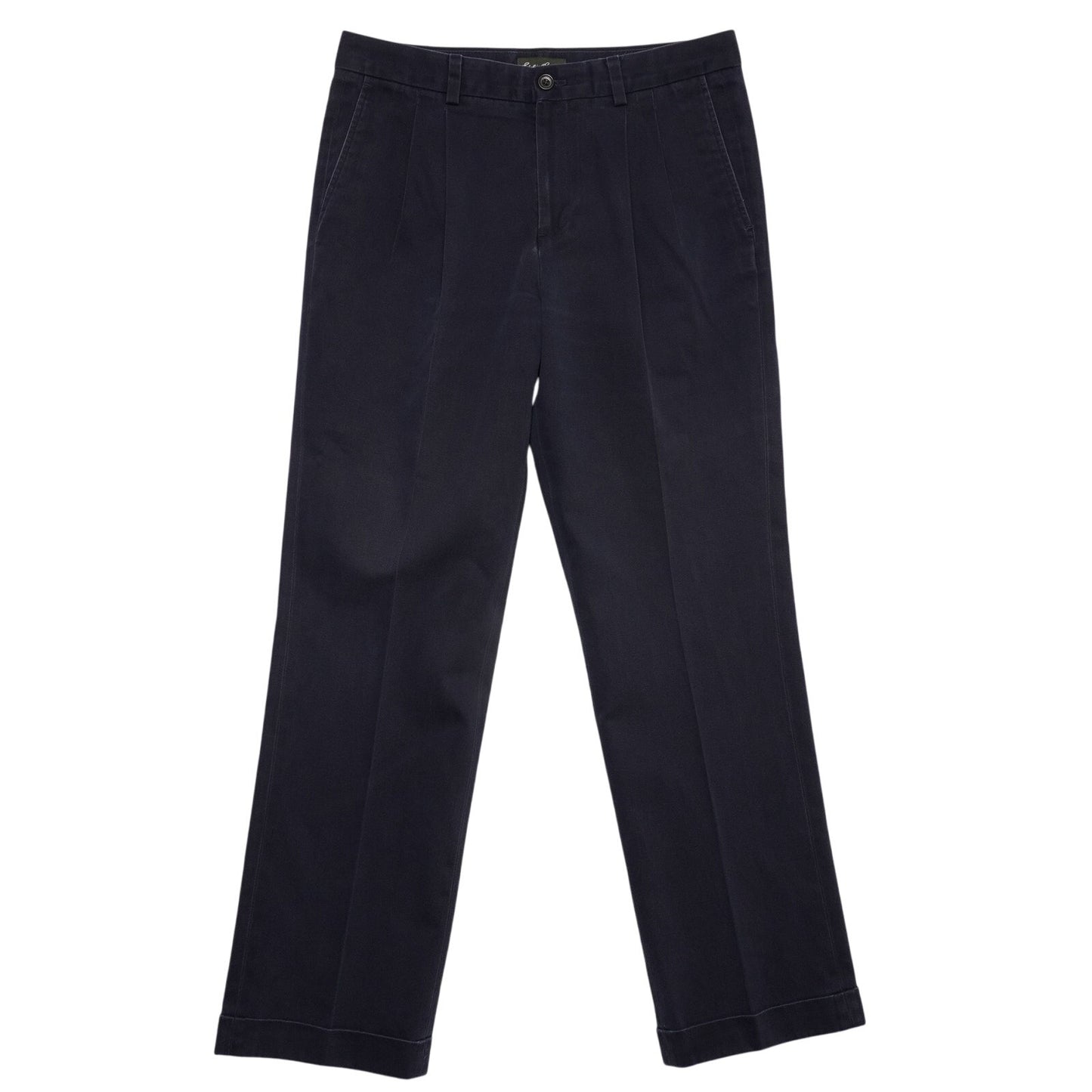 Eddie Bauer Wrinkle Resistant Classic Fit Navy Pleated Chino Pants Men's 32x30