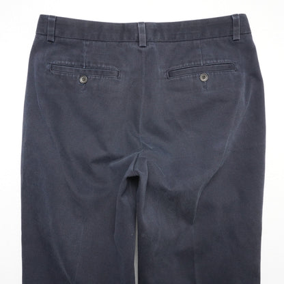 Eddie Bauer Wrinkle Resistant Classic Fit Navy Pleated Chino Pants Men's 32x30