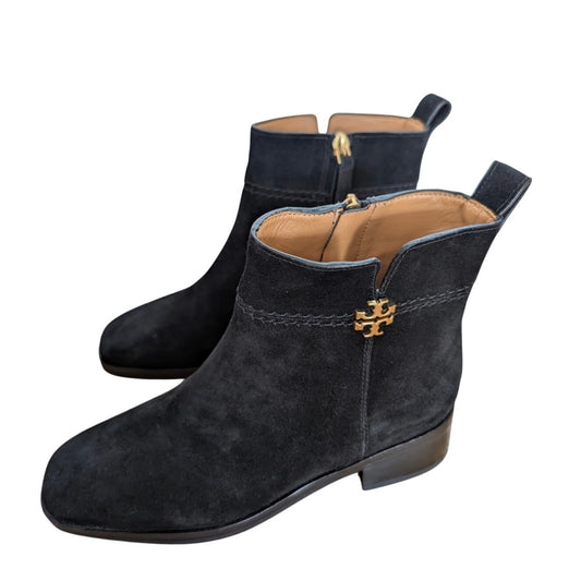 Tory Burch Everly Black Suede Ankle Boots 6