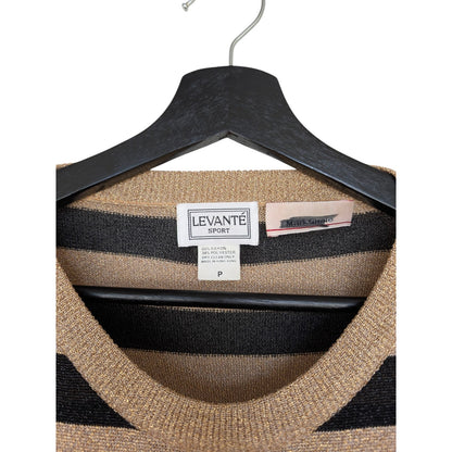 Vintage Levante Sport Marc Shale Glitter Long Sleeve Stripe Sweater