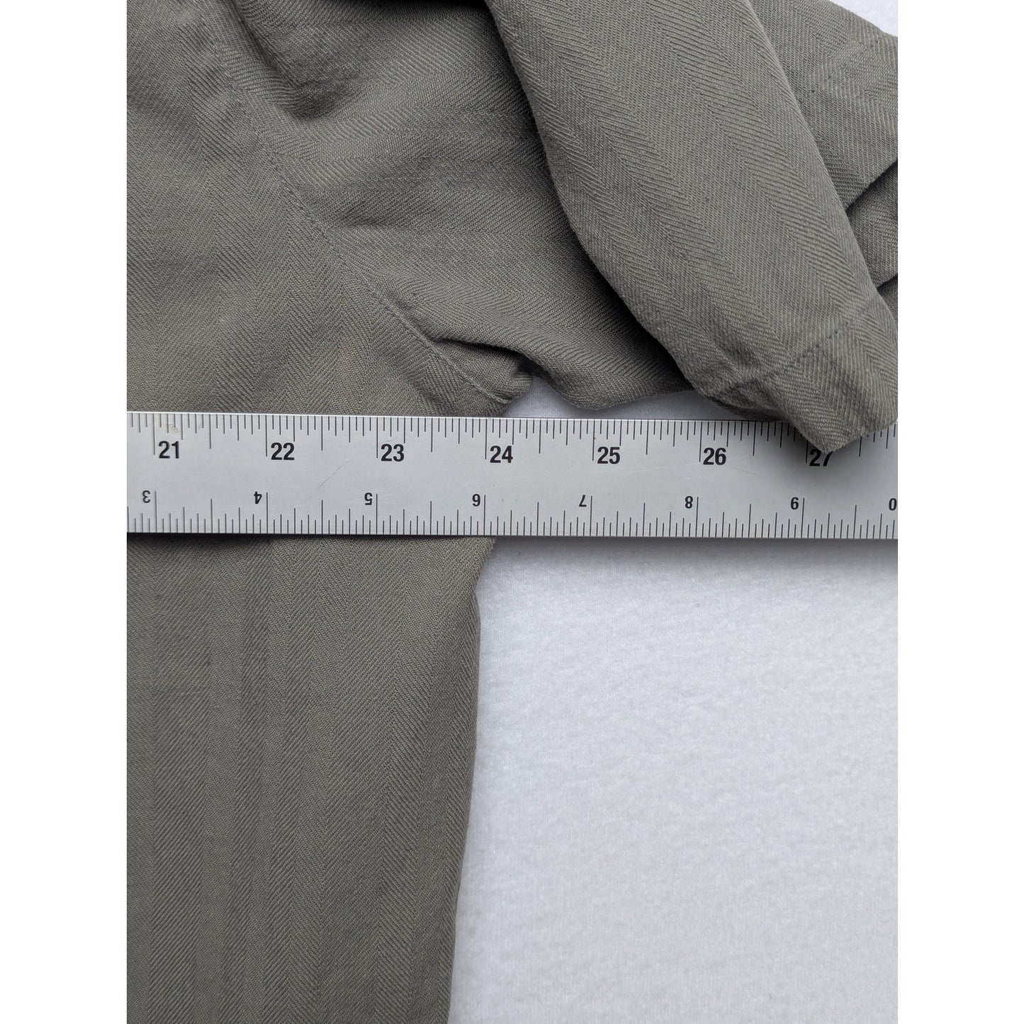 Paradise Collection Men's Sage Green & Tan Silk Blend Loop Collar Shirt Size XL
