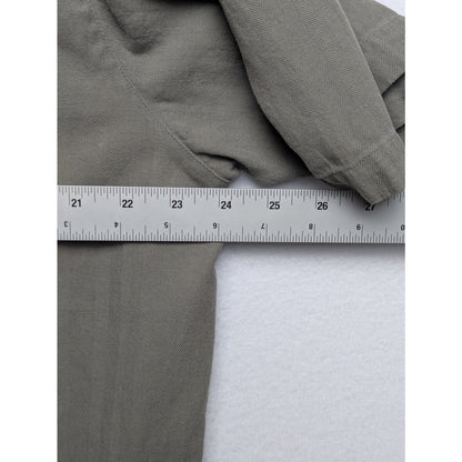 Paradise Collection Men's Sage Green & Tan Silk Blend Loop Collar Shirt Size XL