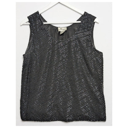 Vintage Jkara New York Beaded Top L
