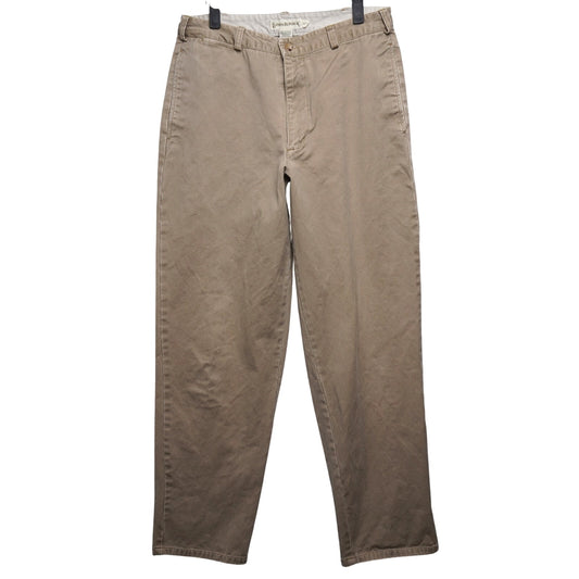 Vintage Banana Republic Khakis Flat Front Relaxed Fit Tapered Size 34