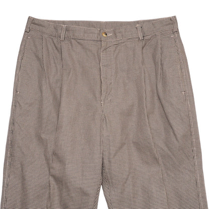 Lands’ End Men’s Dress Pants Size 36 Brown Houndstooth Check Cotton USA Made