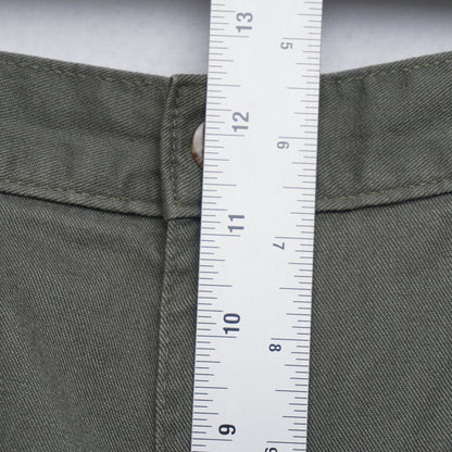 Vintage Bay to Bay Green Cotton Shorts Elastic Waist Pleated Waist 38