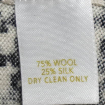 Nordstrom Studio 121 Wool Silk Blend Houndstooth Sweater M