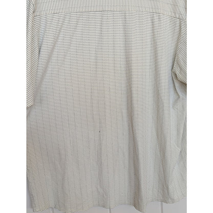 Mossimo Short Sleeve Shirt White with Black Rectangle Grid Pattern XL